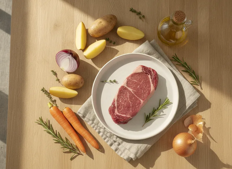 Ингредиенты: Говядина тушёная с картофелем и морковью